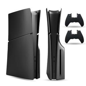 플레이스테이션 5 슬림(디스크 에디션)과 호환되는 PEYANZ 페이스플레이트 커버 - 보호 ABS 쉘, 스크래치 방지 매트 표면, 실리콘 커버 2개 포함