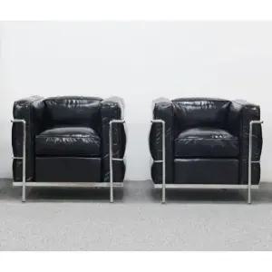 가죽소파 르 코르뷔지에 암체어 LC2 구스다운 소파 베이커리