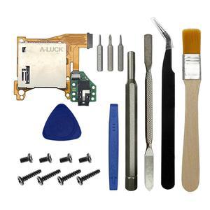 닌텐도 스위치 라이트 HDH-001 수리 부품에 맞는 헤드폰 잭 포트 교체 기능이 있는 Onyehn 게임 카트리지 카드 슬롯 리더기