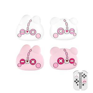 IINE 귀여운 스위치 엄지 그립 캡, 스위치 /OLED / 라이트용 식품 등급 실리콘 조이스틱 캡, 4개의 PCS 카와이 엄지 스틱 커버