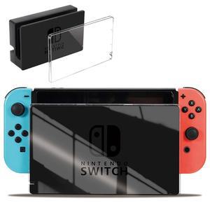 닌텐도 스위치 도크용 선마이크 페이스플레이트 커버, 긁힘 방지 스위치 도크 커버, 스위치 충전 도크용 투명 하드 PC 교체 쉘 보호 커버, 투명