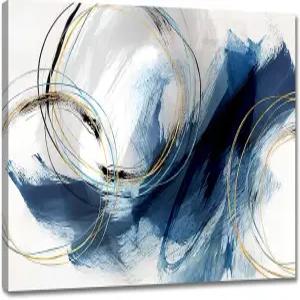 벽 아트 캔버스 추상 미술 그림 흰색 배경에 파란색 판타지 컬러풀 그래피티 거실 침실 주방 24x16인치