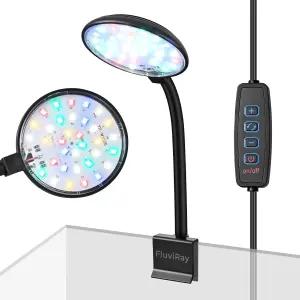 3가지 조명 모드 화이트/RGB/풀 스펙트럼 9단계 밝기 360 조절 가능한 구스넥을 갖춘 플루비레이 미니