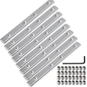 8개 년형 180도 탄소강 압출 프로파일 직선 내부 연결부 알루미늄 피팅 스트립 M5