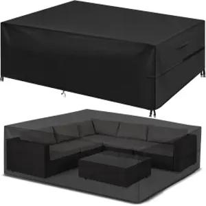 에소르트 파티오 가구 커버 초대형 야외 세트 방수 600D 비 눈 먼지 방풍 방습 옥스퍼드 업데이트 110 x71