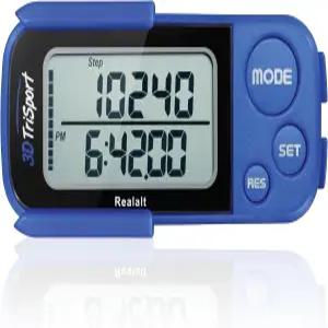 클립 및 스트랩이 있는 Realalalt 3DriSport 걷기 3D 만보계 전자책에는 30 일 메모리 정확 스텝 카운터