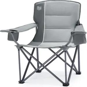 TIMBER RIDGE 오버사이즈 접이식 캠핑 의자 잔디밭 피크닉 그레이를 위한 컵 홀더 사이드 포켓으로