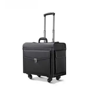 가죽 파일럿캐리어 승무원 여행 기내 서류가방