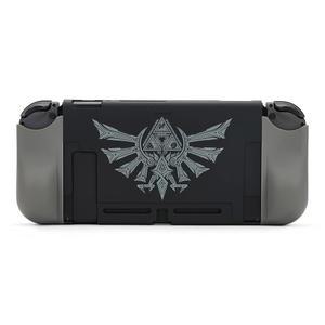 파워어 실버 하이룰 크레스트 콘솔 쉴드 포 닌텐도 스위치 - 인체공학적 그립이 장착된 하드 플라스틱 쉘, 공식 라이선스 취득