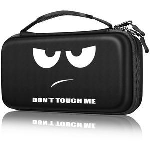 닌텐도 스위치 OLED 모델 7.0인치 /스위치 6.2인치 핀티 휴대용 케이스, 10개의 게임 카드 슬롯과 내부 포켓이 있는 휴대용 여행자 보호 커버 보관 가방, 만지지 마세요