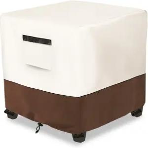 Osileyo 방수 파티오 오스만 커버 스퀘어 작은 사이드 테이블 헤비 듀티 야외 가구 사이즈 22L x 22W 18H