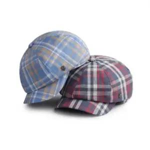 남자 베레모자 캐주얼 체크무늬 여름빵모자