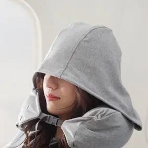 여성 B1A4T6E6 후드 스페이스 소프트목베개 기내용 차량 필로우