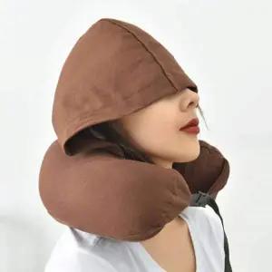 여행 G9N3J4H0 출장 사무실 낮잠 편안한 수면 후드 목베개