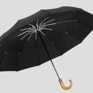 [패션] UV차단 우드 그립 고급 3단 우산 손잡이 양산 우양산