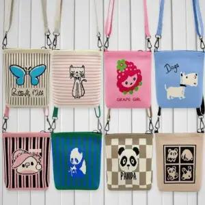 [패션] 미니 니트 크로스백 핸드폰 여행 산책 가방