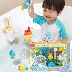 자석 아기목욕장난감 물총 물놀이장난감 뜰채 낚시놀이 3in1 [mFFKHJG]