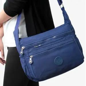 [라일리] Rly 패션 여성 메신저백 캐주얼 중년 숄더백 블루 가