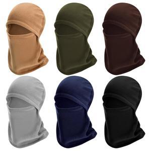 eAj 치싱유 남성용 스키 마스크 6개 풀 페이스 커버 겨울 따뜻한 플리스 발라클라바 방풍 보온 겨울 마스크 커버