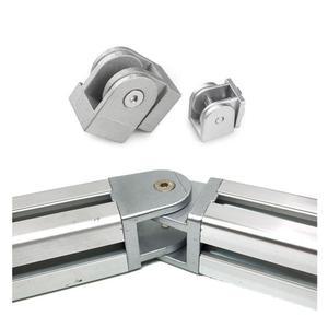 알루미늄 프로파일 피팅 직각 아연 합금 리빙 힌지 피벗 커넥터 3030 4040/4545