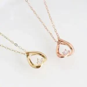 하트펜던트 큐빅 물방울 링 금 목걸이 펜던트 14K