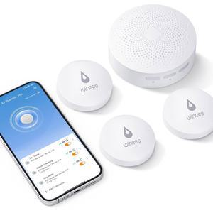 와인 WiFi 누수 감지기, 100dB 조절 가능한 알람이 포함된 3팩 물 센서, 알림 이메일 및 SMS 알림, 지하실, 욕실, 세탁기, IFTTT, S1 Plus, 2.4G 전용 전송량 2억