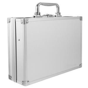 여행 작업 및 화장품 정리를 위한 잠금 장치가 있는 가벼운 휴대용 다기능 알루미늄 합금 공구함 밍키시 서류 가방 도구 보관함