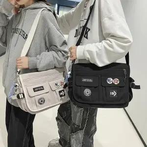 [라일리] Rly 남녀 메신저백 멀티포켓 키링포함 학생 크로스백