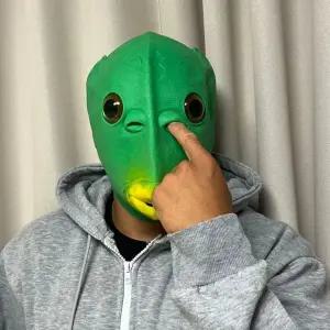 초록 물고기 얼굴 가면