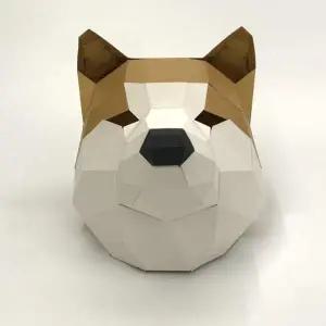 가면만들기 3D 입체 종이가면 시바견