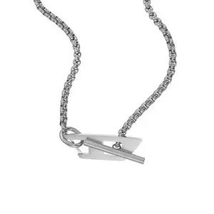 MUST IT_ 남녀공용 D로고 체인 목걸이 DX1477040)