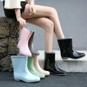 [라일리] Rly 6색 1개 여성 미들 레인부츠 여자장화 패션 방