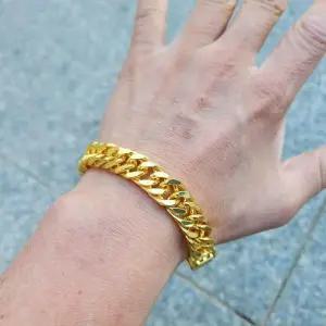 [라일리쥬얼리] Rly 남성 가짜 금팔찌 황금 체인