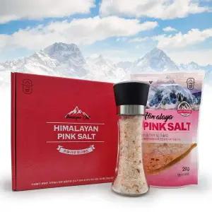 히말라야 M5Q9W6R7 핑크소금 2P세트 430g 그라인더 파우치 세트