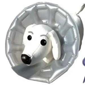 강아지 목 보호대 애견 넥카라 깔대기   튜브형 L