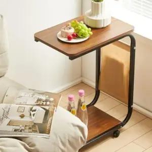 원목트롤리 2단 이동식 트롤리 사이드 테이블 틈새 미니테이블
