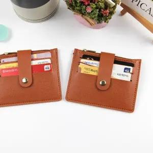 가로3포켓 지퍼 명함 신분증 신용카드지갑 탄 1P