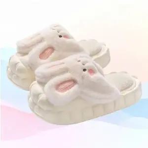 [라일리] Rly 토끼 보온 실내화 겨울 방한 EVA 슬리퍼 사무