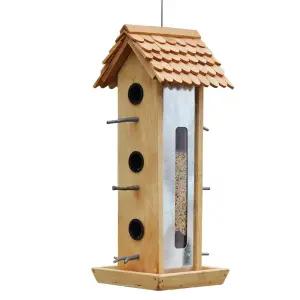 앵무새 조경 정원 새모이통 조류 베란다 먹이통 장식