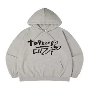 [탑보이][탑보이] 시저스 오버핏 기모 프린팅 후드 스웨트 셔츠 (PTH2107)