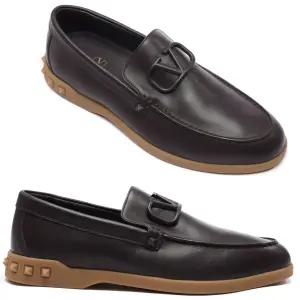 발렌티노 [발렌티노] 23FW 남성 V 로고 로퍼 (3Y2S0H36 ELA E05 23F)