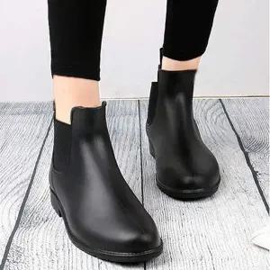 [RIZPICK]비올때 신는 신발 패션 여자 발목 장화 고무신 부츠
