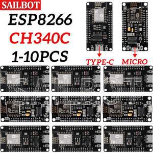 ESP8266 NodeMCU LUA CH340 ESP-12E WiFi 인터넷 개발 보드 Arduino Type-c usb 용 4M 플래시 직렬 무선 모