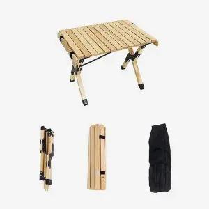 접이 우드롤 미니 테이블 소형 캠핑용 테이블 휴대용 원목 소품