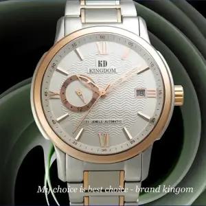 킹덤 고품격 오토매틱 남성 선물  명품 예물 고급 원형 로즈골드 메탈 손목 시계 / KD4080