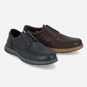 엘칸토 HC09 남성 소가죽 세미 캐쥬얼 데크슈즈 (네이비/브라운) LCMC54U613-C