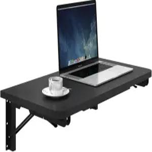 TEAMIX 벽걸이 접이식 테이블 작은 공간을 위한 검은색 플로팅 데스크 주방용 드롭 식탁 튼튼한 브래킷이