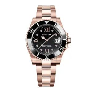 카리타스 다이아몬드 세라믹 오토매틱 사파이어 남성 선물 명품 예물 고급 로즈골드 메탈 손목 시계 / C17300BM