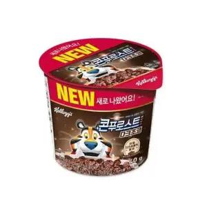 콘푸로스트 D4F2C8T8 다크초코 컵시리얼 40gx12입 켈로그