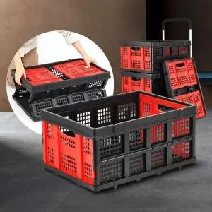 플라스틱대차박스 원터치달리바스켓 백화점 폴딩수납박스